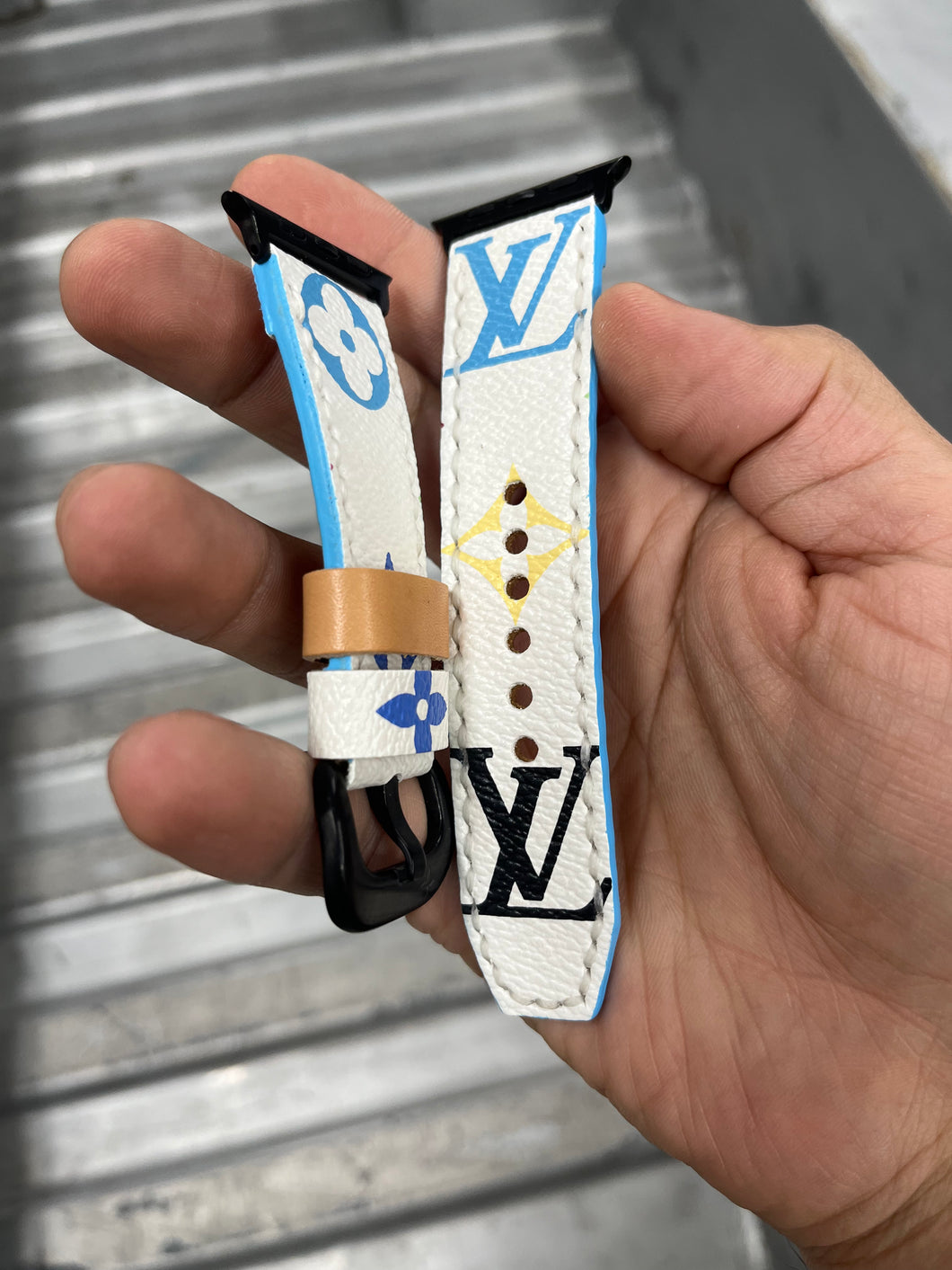 White louis vuitton hot sale apple watch band